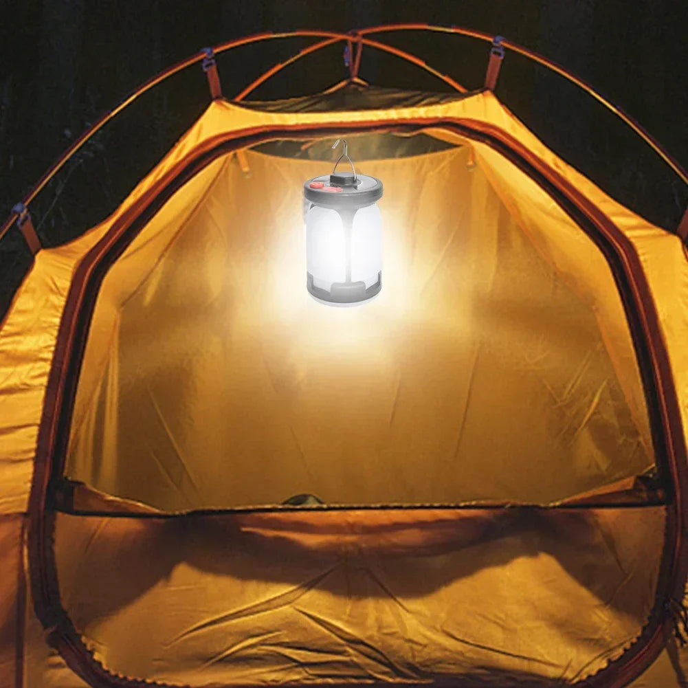 SOLARIGHT Solar Campinglampe | 6 Leuchtmodi | Powerbank Funktion | USB & Solar-Ladung