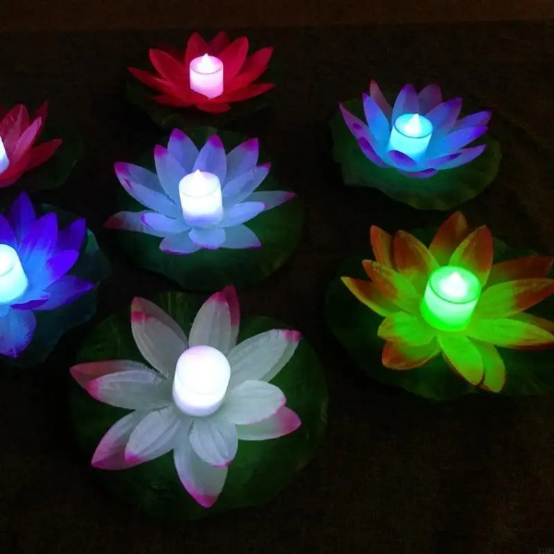 Glowlina | Schwimmende Lotus-LED | Romantisches Teichlicht | Für Garten, Pool & Zeremonien