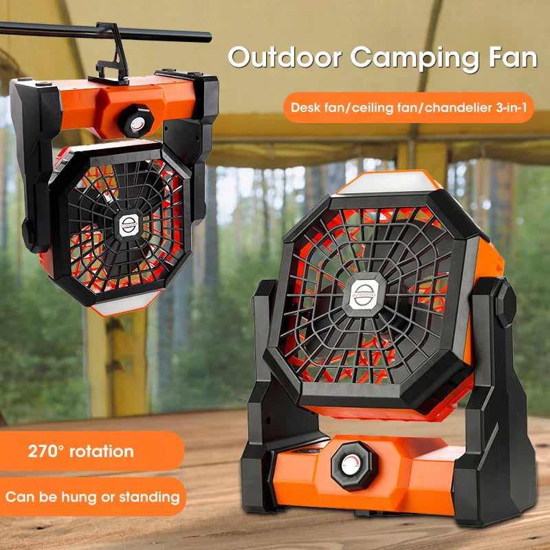 LumoFan Pro | Camping-Ventilator mit LED | 7800 mAh Akku | USB Wiederaufladbar