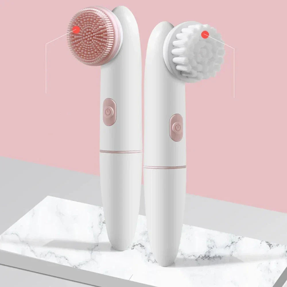 Silkiva 2-in-1 Reinigungsbürste | Sonic-Vibration & Massage | Für Empfindliche Haut | IPX6 Wasserdicht | Batteriebetrieben