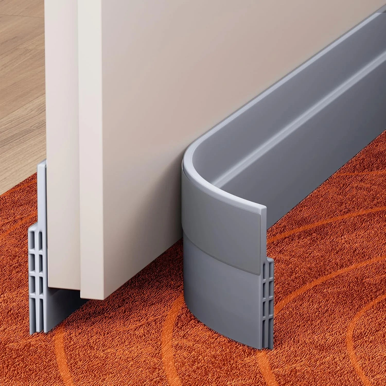 EcoSeal Türzugluftstopper | Selbstklebend | Lärmschutz & Energiesparend | Für Zuhause & Büro