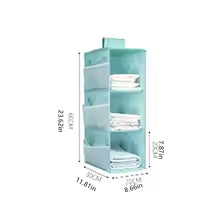 Foldivia HängeMax | Doppelseitiger Organizer | Platzsparend & Atmungsaktiv | Für Unterwäsche & Accessoires