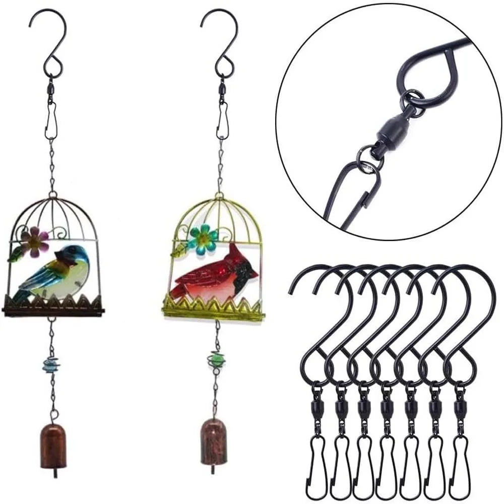 FlexiHook S-Haken | Rostfrei Edelstahl | Drehgelenk | 8er Set