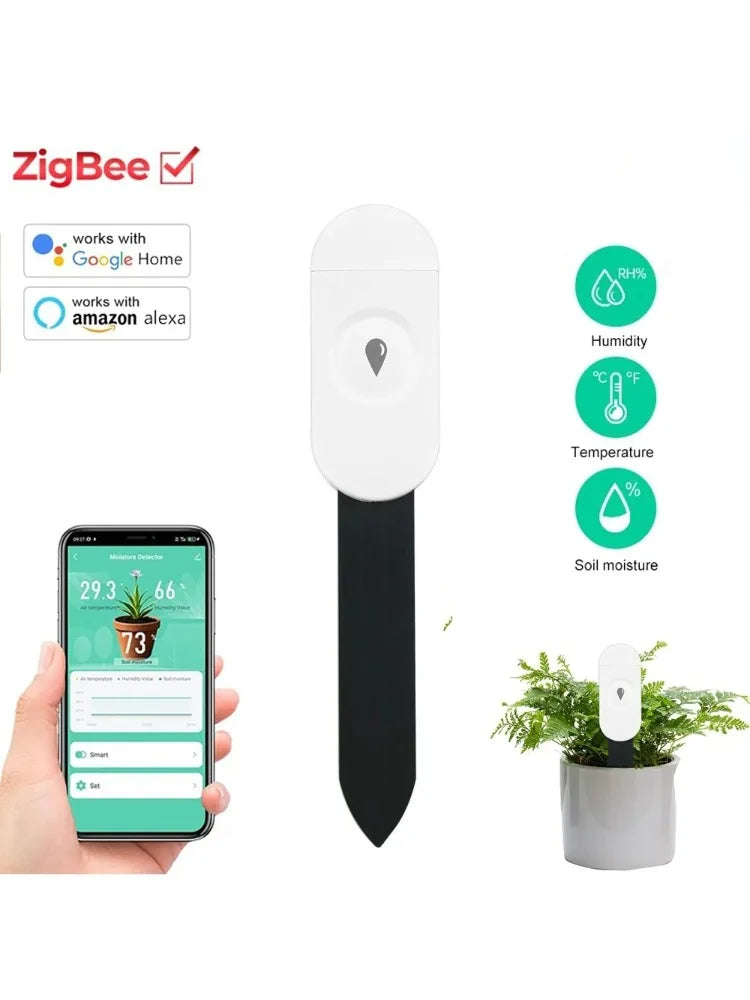 SmartPlant | Bodenfeuchtigkeitssensor | Echtzeitdaten & Sprachsteuerung | Zigbee 3.0