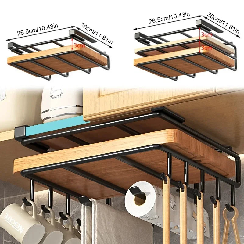 Cabinero FlexShelf | Mehr Stauraum | Edelstahl | Ohne Bohren montieren
