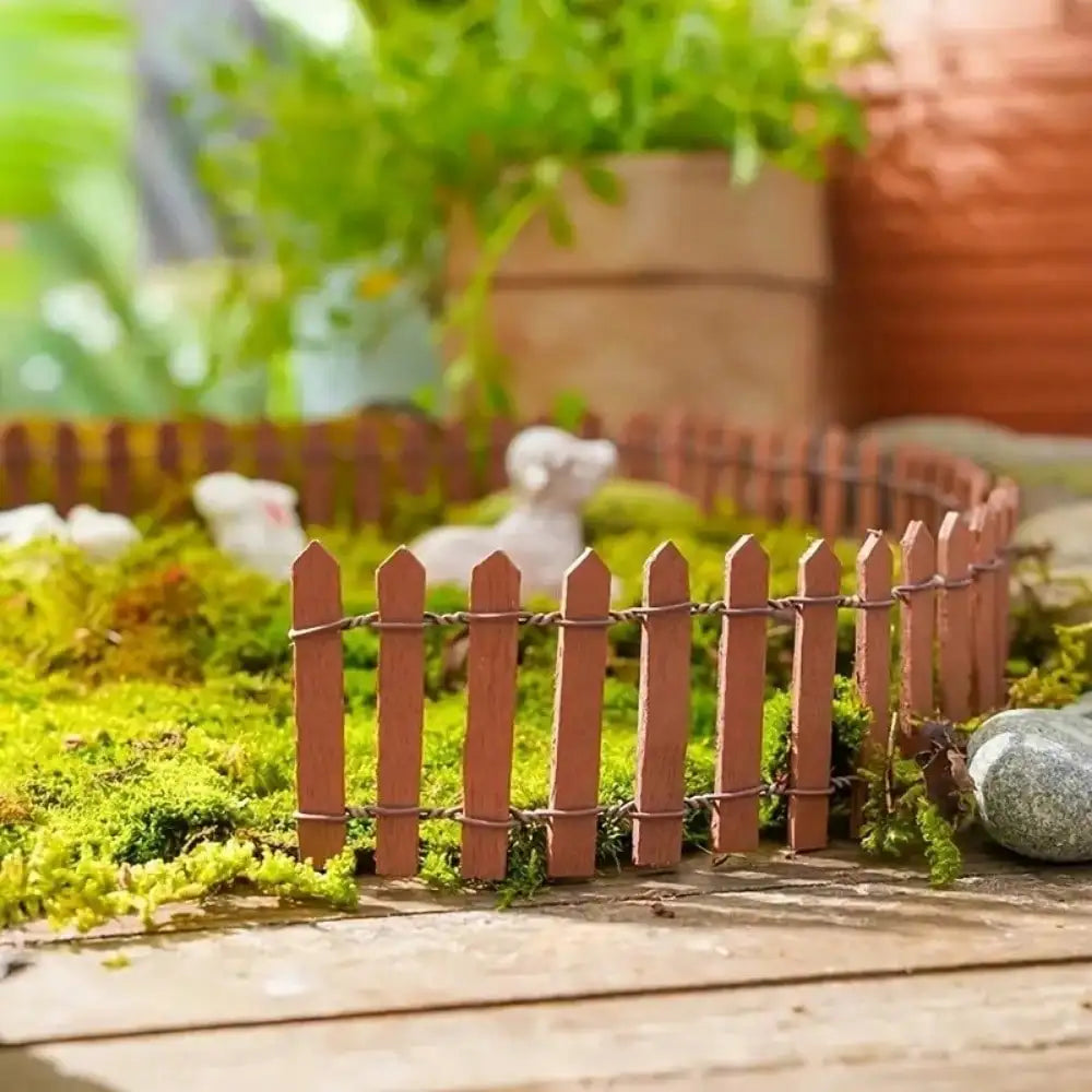 MiniNature | Mini-Holzzaun | Rustikal und Charmant | Natürliches Holz
