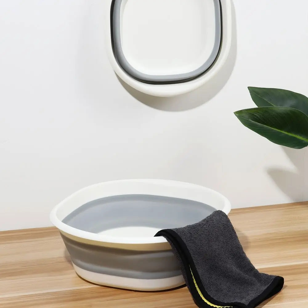 FlexiWash | Faltbare Waschschüssel aus Kunststoff | Kompakt & Tragbar | Für Bad, Küche & Outdoor | 38 cm Durchmesser