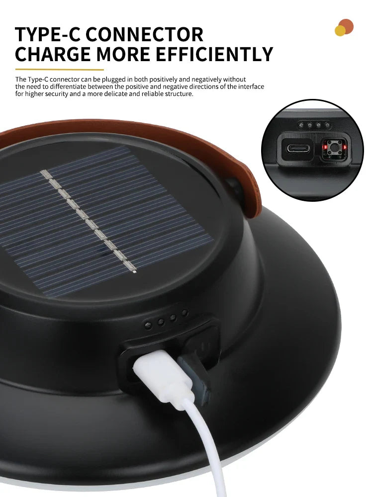 LumiCamp Pro | Solar Campinglampe | Vielseitig & Robust | Wiederaufladbar