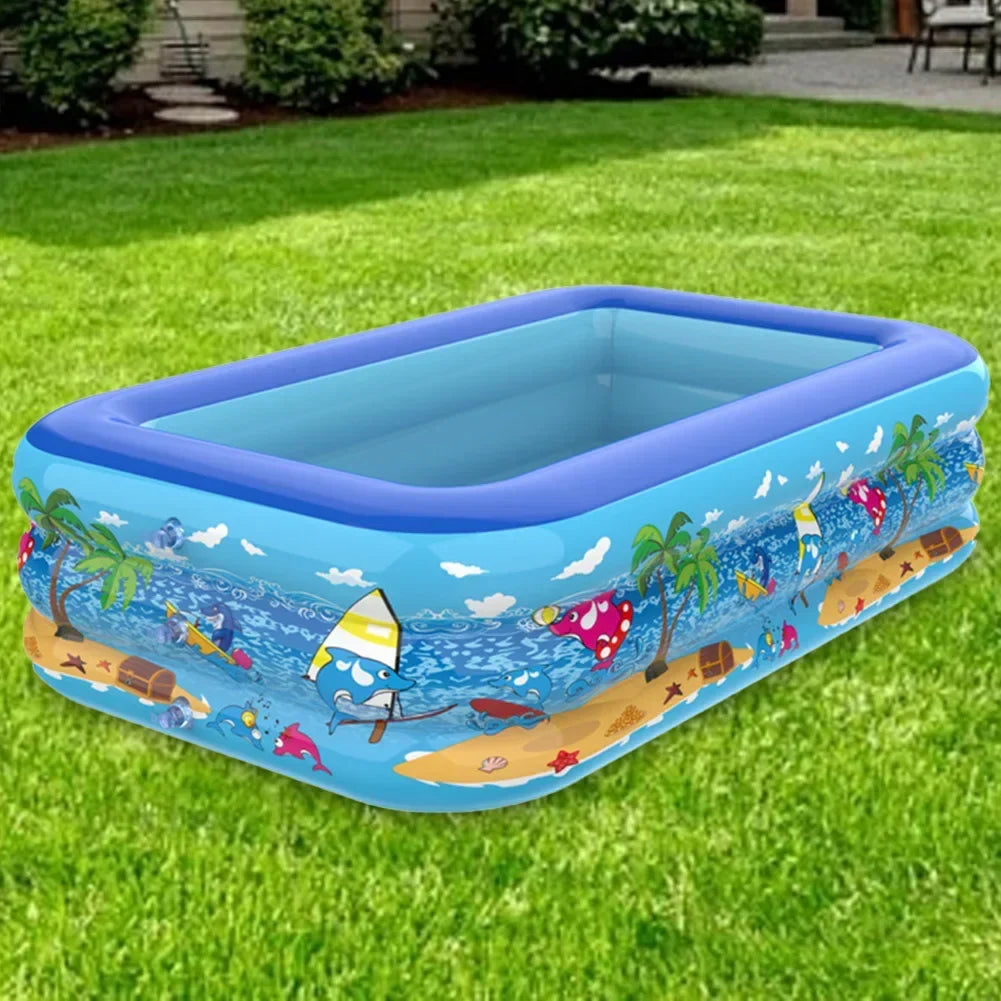 SplashJoy | Kinderpool | Robust & UV-beständig | Schnell Aufgebaut | Platzsparend Verstaubar
