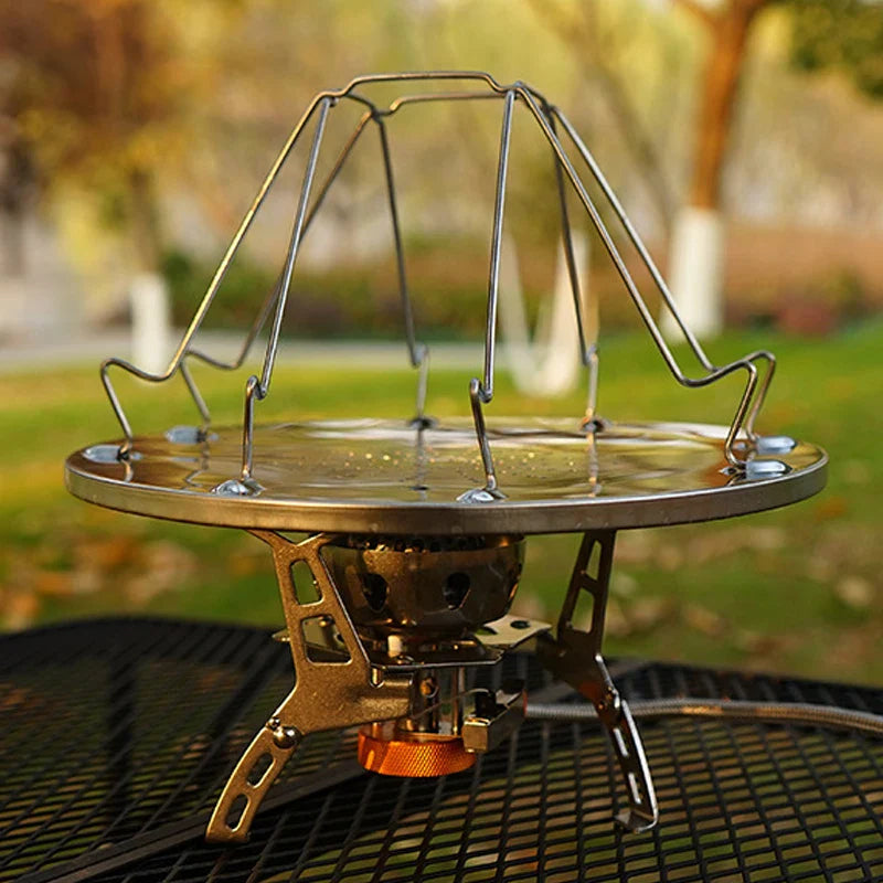 Grillora Standfuß | Edelstahl | 22 cm Durchmesser | Tragbar & hitzebeständig | Für Camping & Outdoor