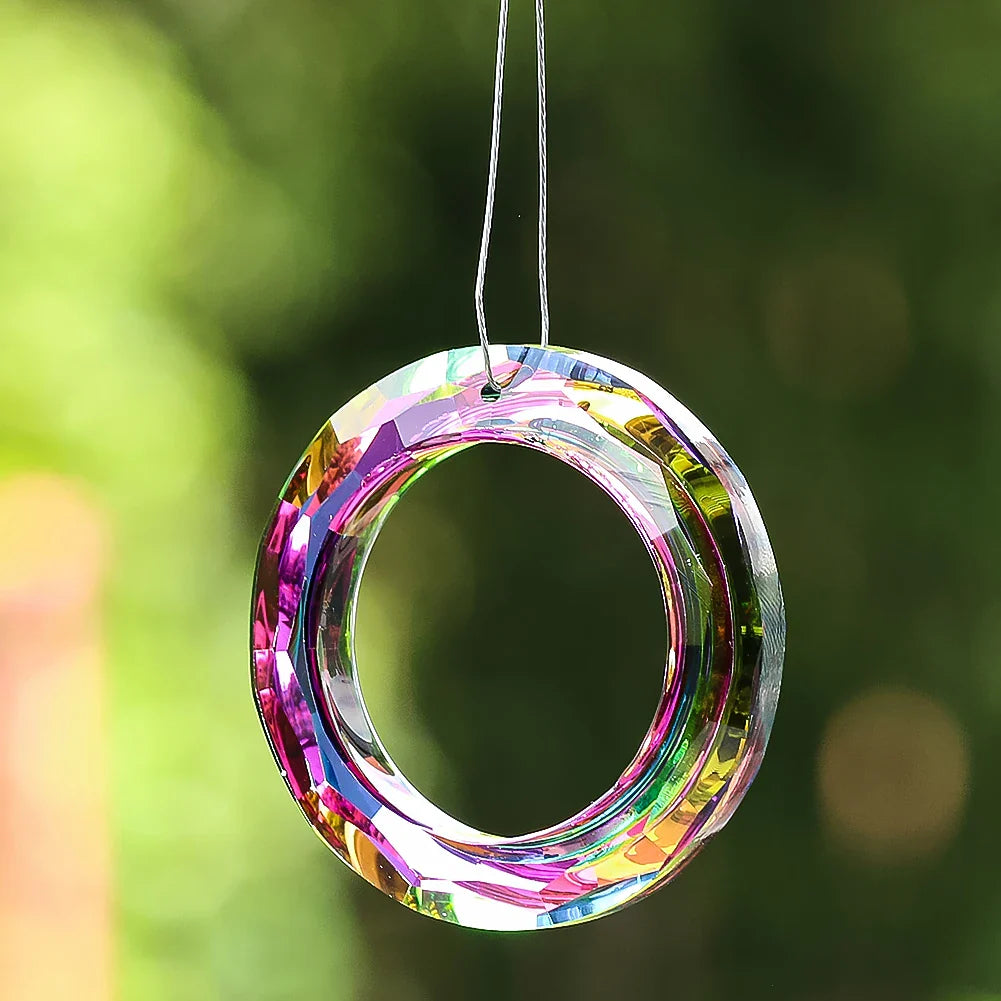 PrismaGlow Crystal | Glas-Suncatcher für Regenbogen-Lichtspiele | Dekoration für Fenster & Garten