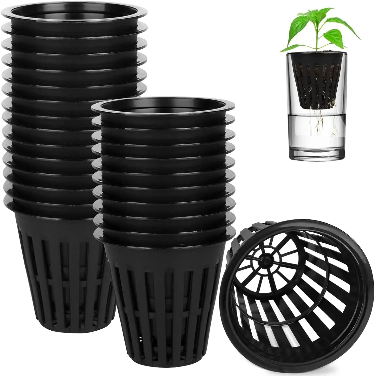 RootGrow Pro | Netzbecher für Hydroponik | Optimale Belüftung & Drainage | UV-beständig