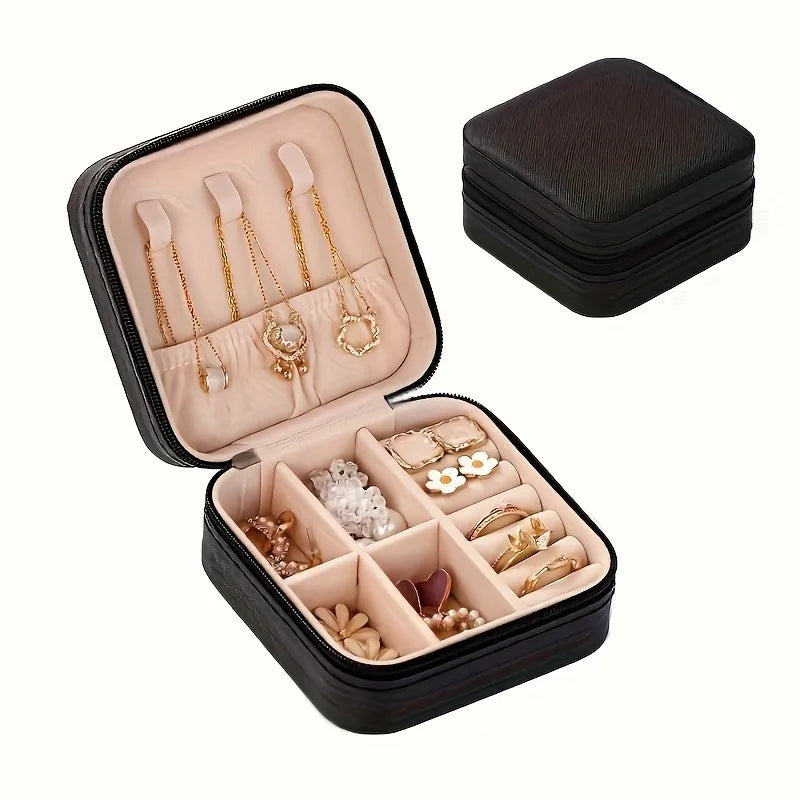 Veloura JewelCase | Schmuckorganizer Reiseetui | Kompakt & Elegant | Für Ringe, Ketten & Co.
