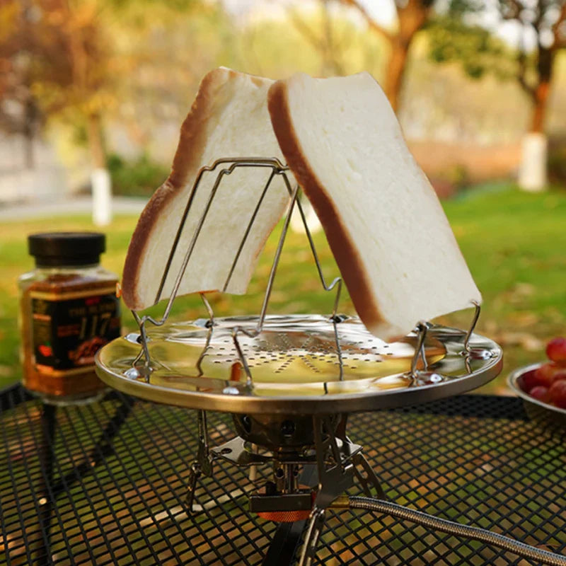 Grillora Standfuß | Edelstahl | 22 cm Durchmesser | Tragbar & hitzebeständig | Für Camping & Outdoor
