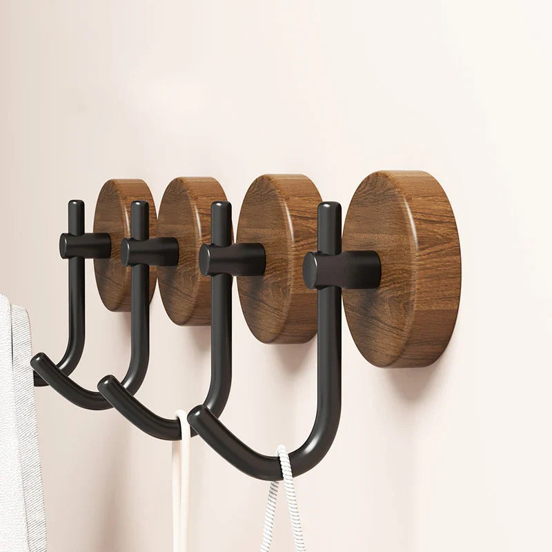 WoodEssence WallHook | Walnussholz | Selbstklebend | Dekorativ & Funktional
