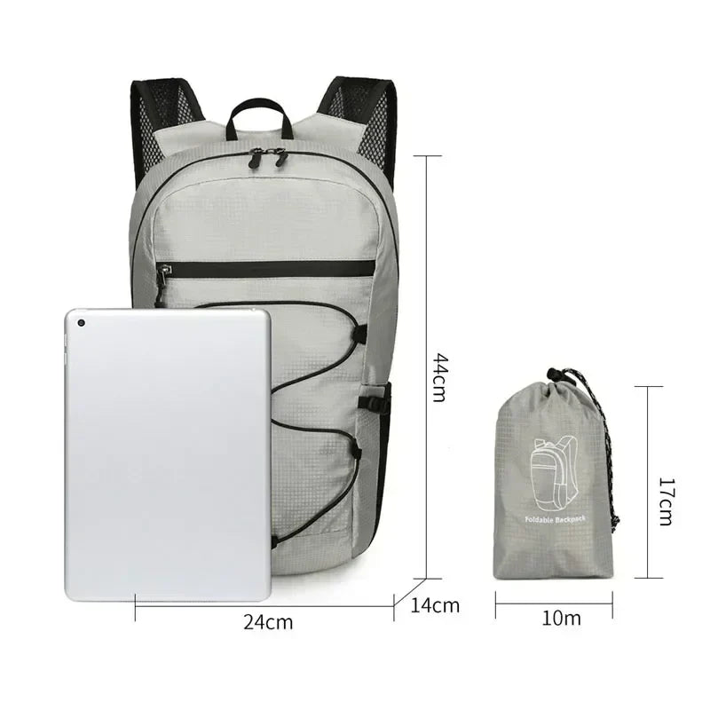 FlexiPack 20L Rucksack | Faltbar & Wasserdicht | Ultraleicht & Praktisch