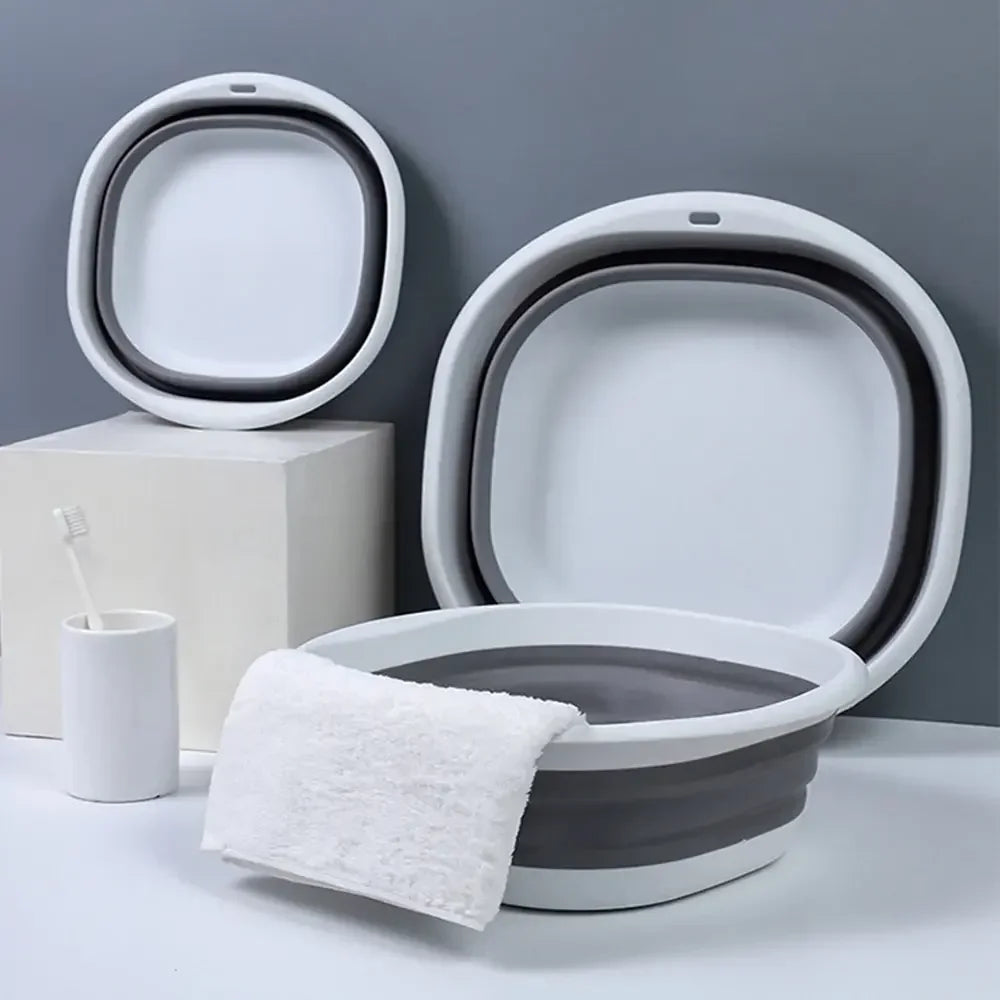 FlexiWash | Faltbare Waschschüssel aus Kunststoff | Kompakt & Tragbar | Für Bad, Küche & Outdoor | 38 cm Durchmesser