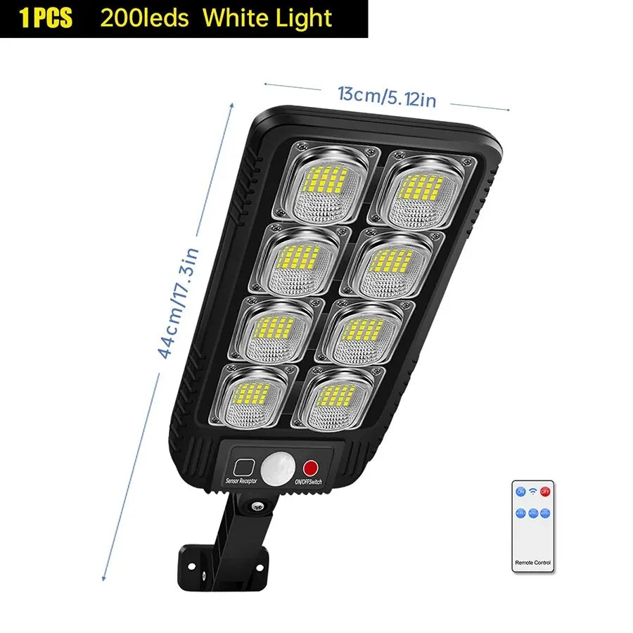 SolarFlux Pro Solarstrahler | 100 LEDs | Intelligente Bewegungserkennung