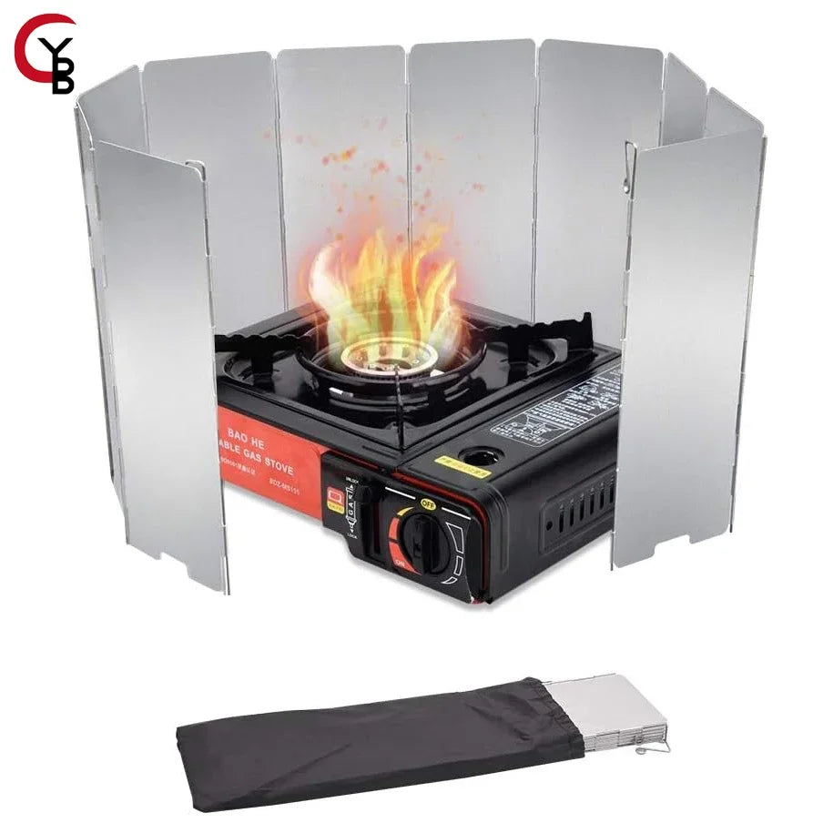 CampWind Flexibler Windschutz | Kompakt & Tragbar | Für Gaskocher & Outdoor-Kochen