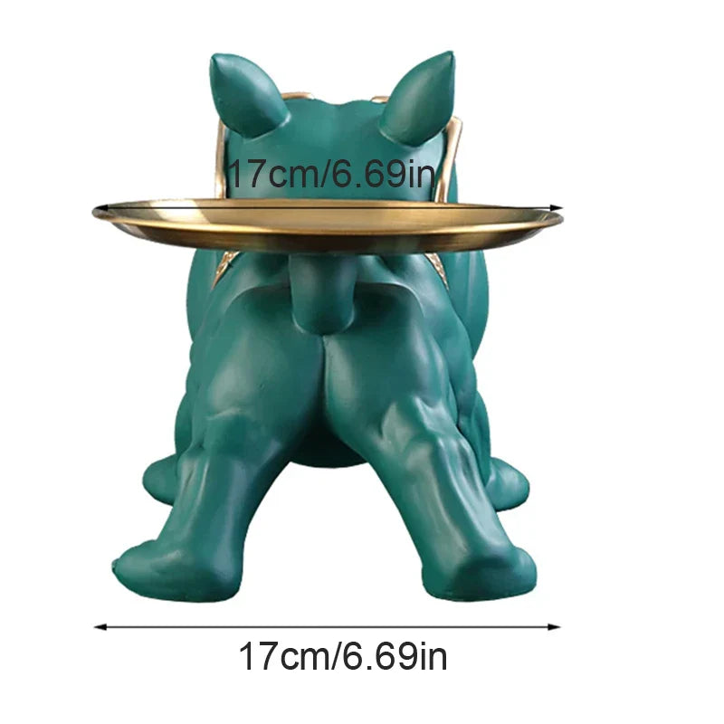PawVault Bulldog Organizer Figur | Stilvolle Deko | Praktische Aufbewahrung | Geschenkidee für Hundefreunde