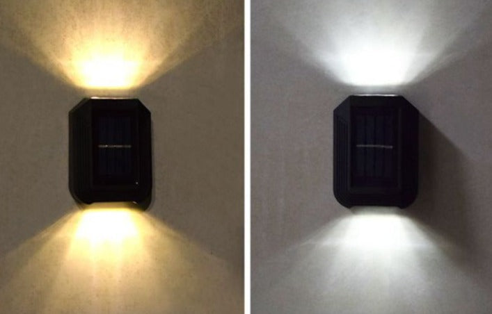 NovaLuce Außenwandleuchte | Sterneneffekt & LED | Solarbetrieben | IP65 Wetterfest | Smart Sensor