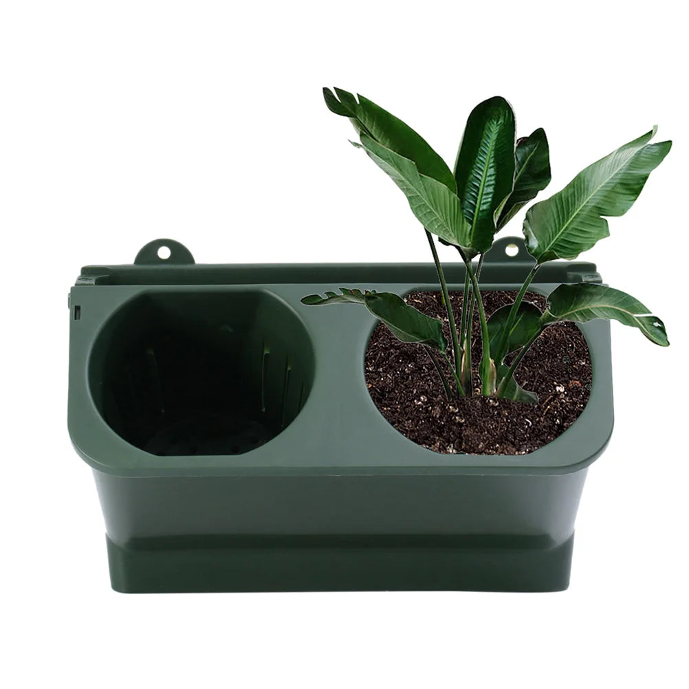 FloraNest DuoPlanter | Hängende Blumentöpfe mit Selbstbewässerung | 2er-Set | Ideal für Balkon, Terrasse & Innenräume