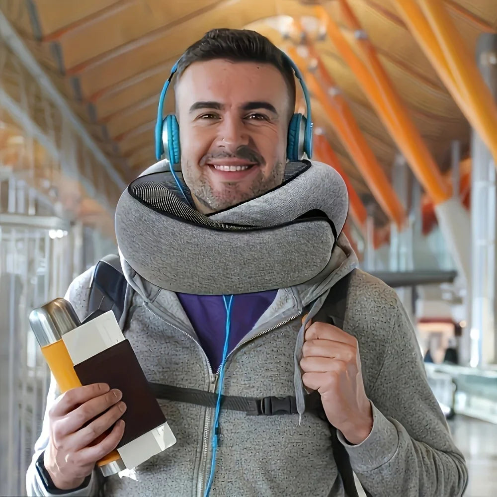Restivio Reisekissen | U-Form & Ergonomisch | Superweich & Kompakt | Für Flug, Auto & Büro