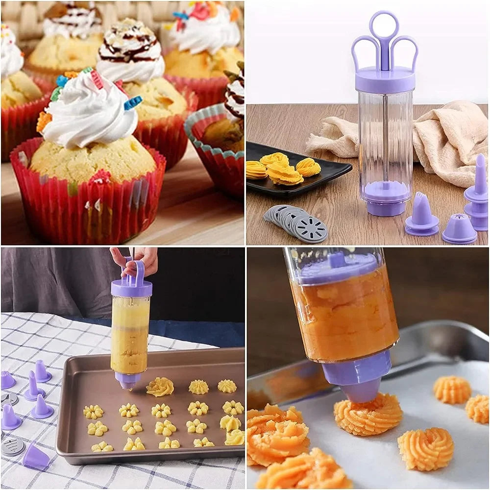BakeMaster DelightPress | Keks- und Spritzbeutel Set | Ergonomisch | Lebensmittelecht