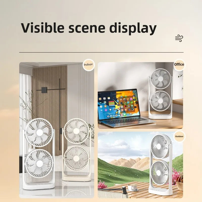 AirSphere | Dualer Tischventilator | 360° Drehbar | USB Betrieben | Leiser Betrieb