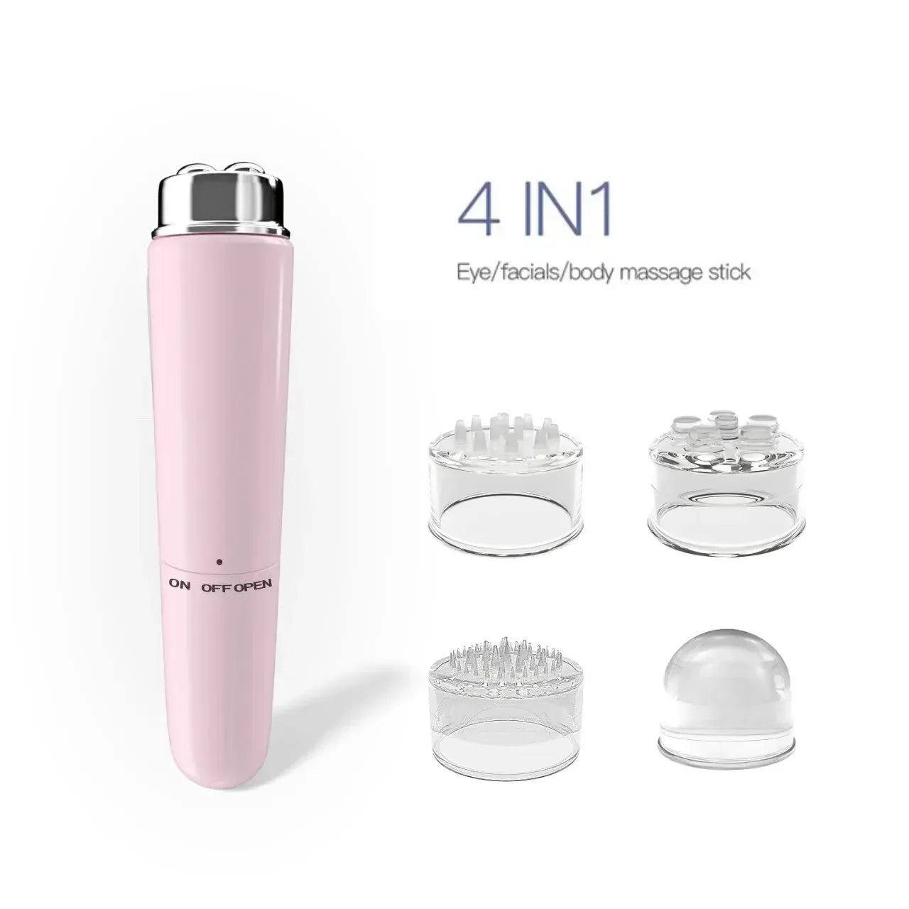 GlowPulse | Elektrischer Gesichtsmassager | 4-in-1 Funktion | Gegen Augenringe & Schwellungen
