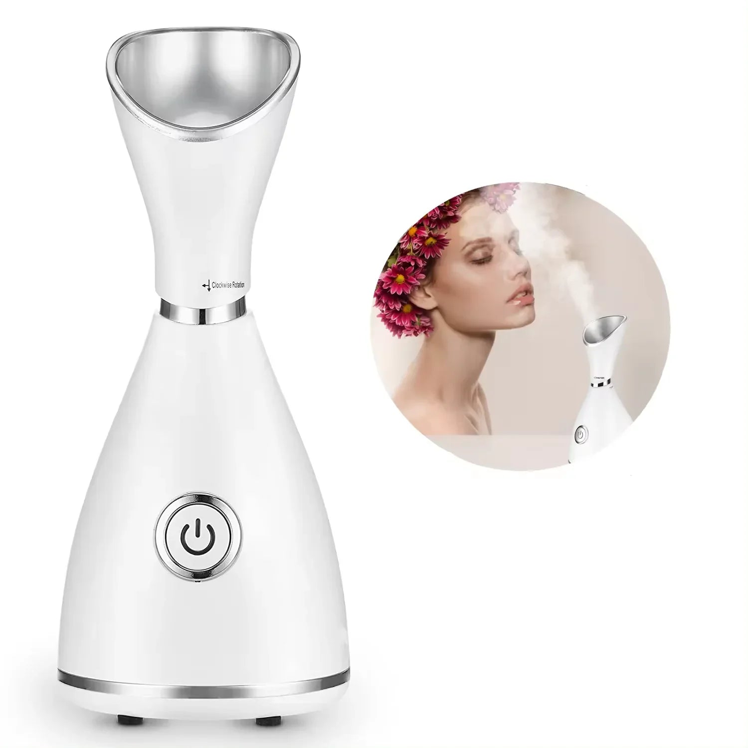 HydraGlow Nano Facial Steamer | Kompakt & Wiederaufladbar | Feuchtigkeitsboost & Hautstraffung