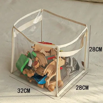 TidyBox Kids Aufbewahrungsbox Transparent | Großes Volumen | Faltbar & Wasserdicht