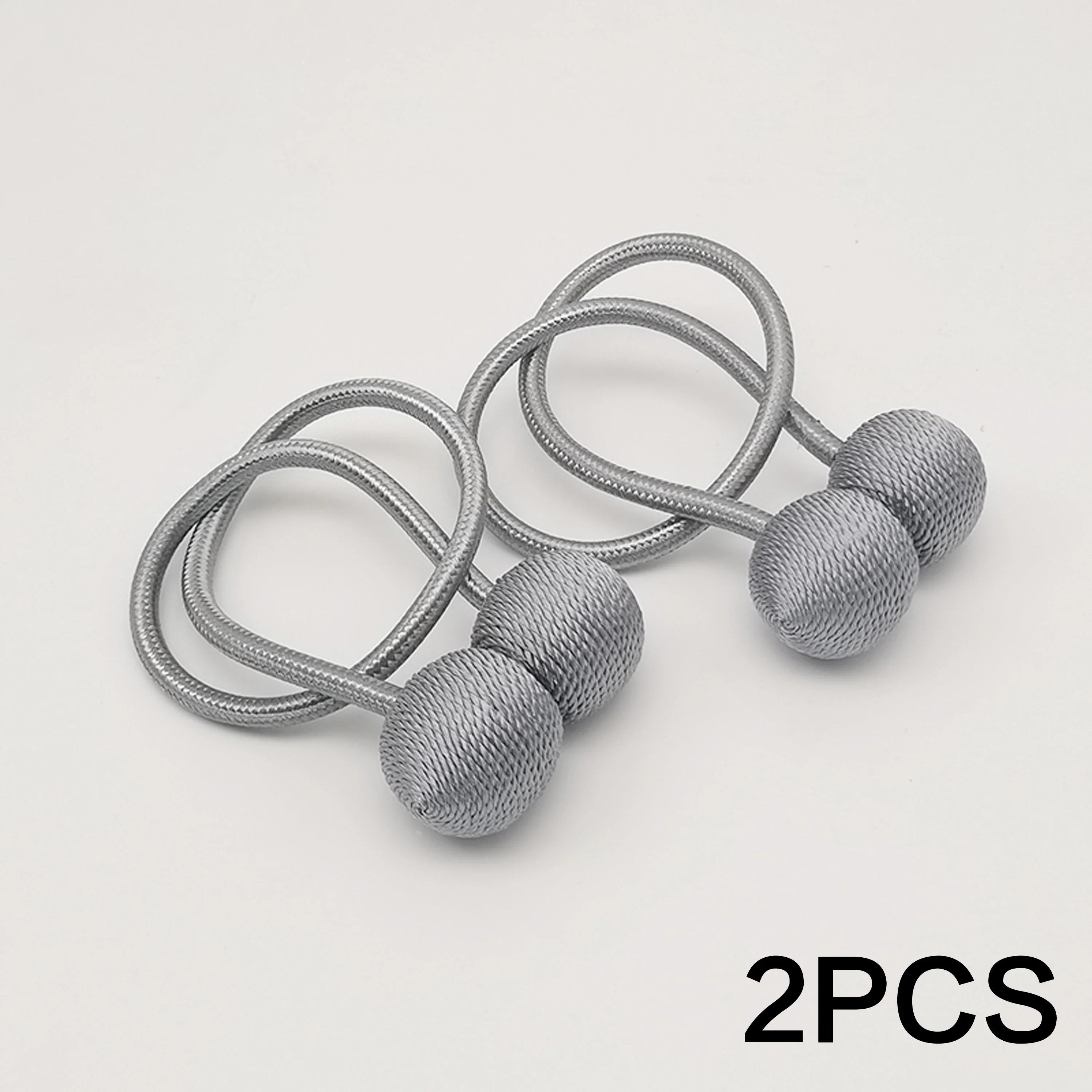 MagnoLuxe Gardinenhalter Set mit 2 Stück | Modernes Design Magnetische Kugel-Gardinenhalter | Flexible Kordelbindungen für Wohnzimmer- und Schlafzimmergardinen
