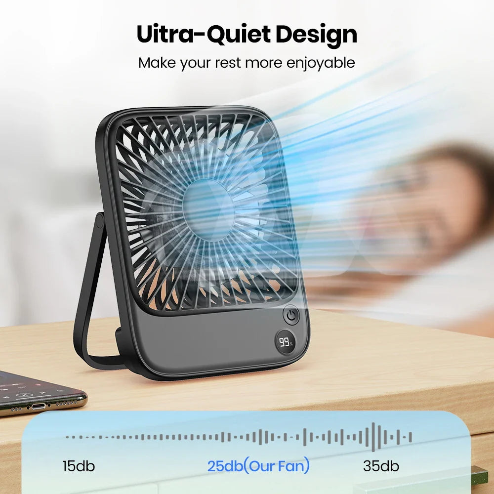 FrescoMini 3-in-1 Ventilator | Akku & Powerbank | USB | Leise & Tragbar