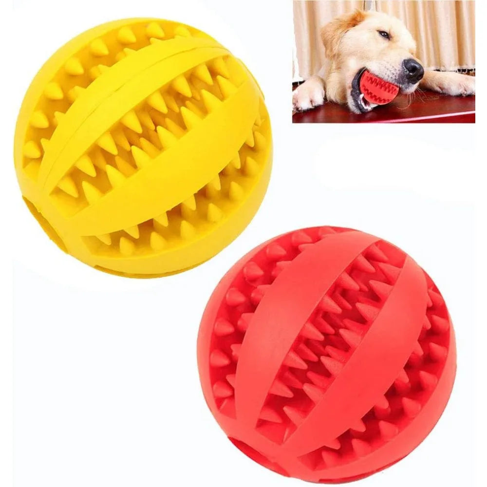 HappyPaws | Hundespielzeug Futterball | Bissfest, Zahnpflege & Interaktiv | Für Welpen & kleine Hunde drinnen und draußen