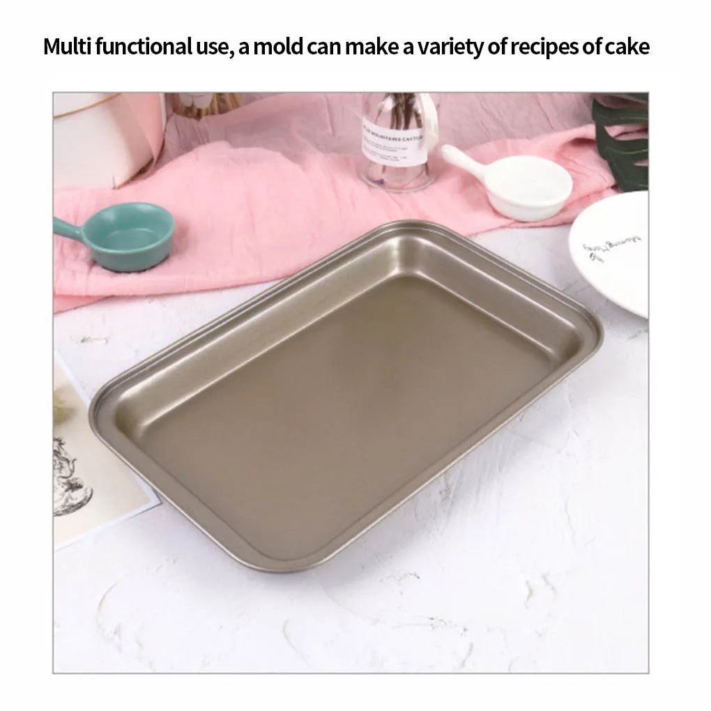 BakePro Edelstahl Backform | Rechteckig | Antihaftbeschichtung | Für Kekse, Kuchen & Aufläufe