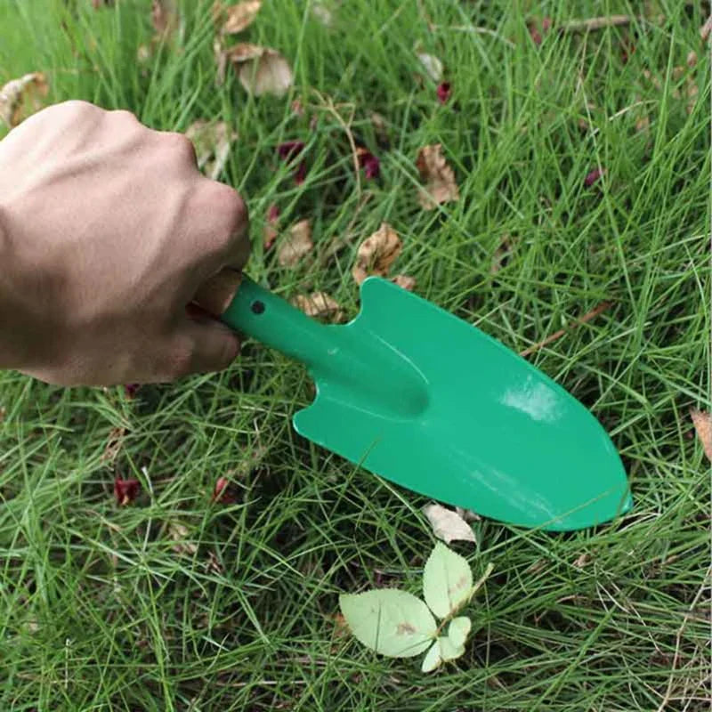 TerraPro Gartenschaufel | Robuste Eisenschaufel | Ergonomischer Holzgriff | Für Gartenarbeit & Pflanzen