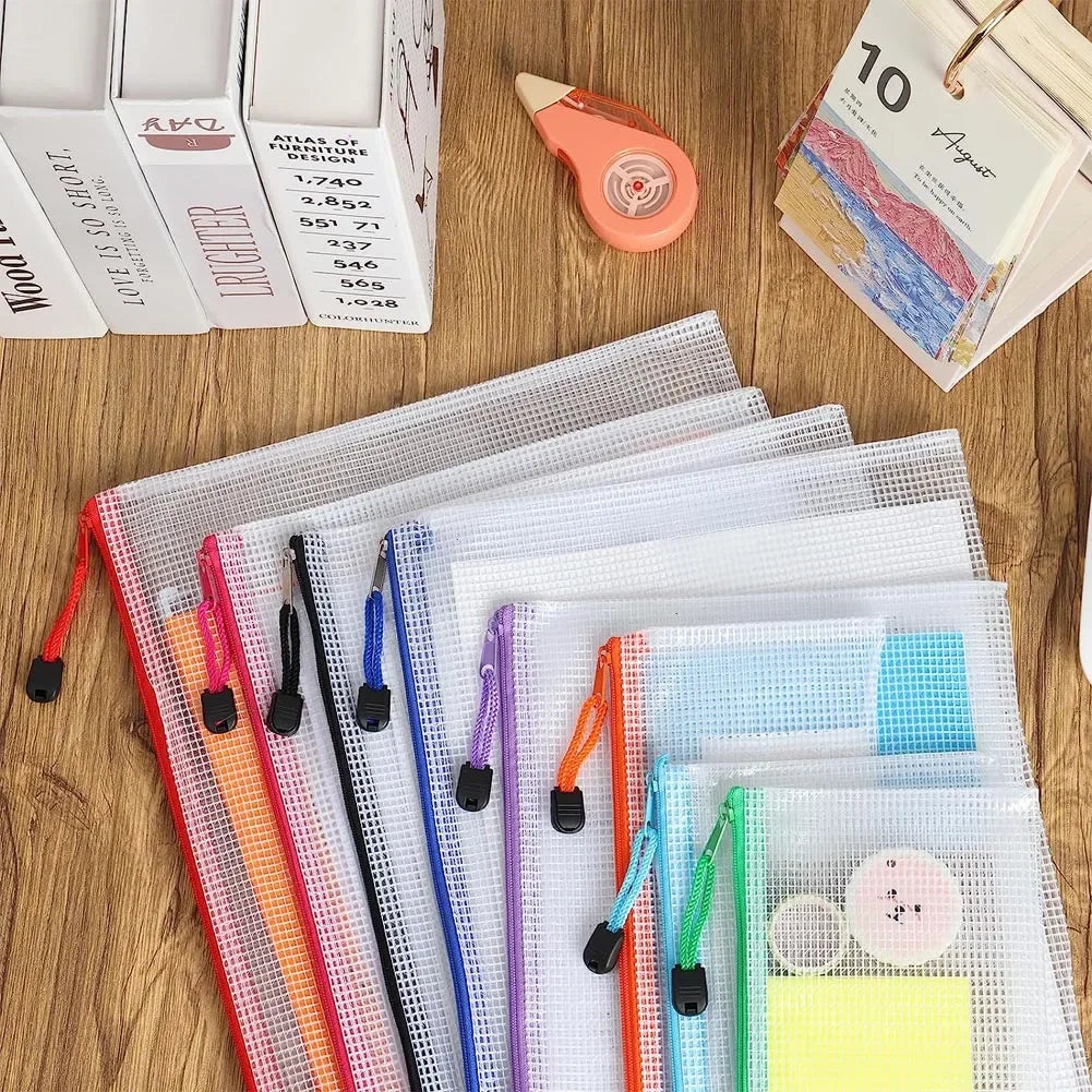 ZipNets Organizer Set | 10er Pack | Reißfest & Übersichtlich | Bunte Zipper