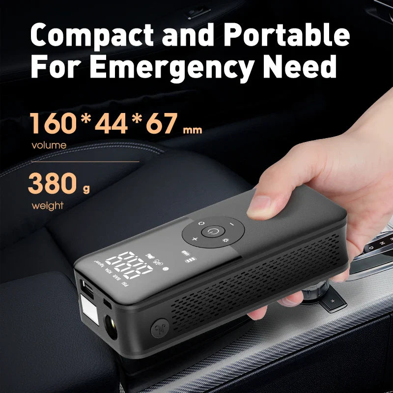 Pneumax GoAir | Digitaler Kabelloser Mini-Kompressor | Mit Powerbank & LED | Für Auto & Bike