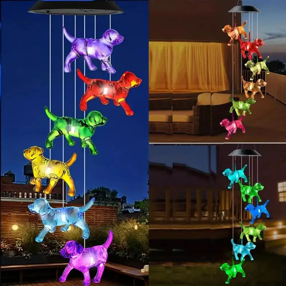 Auraluma | Solar Windspiel | Farbwechselnde LED | Wetterfest Für Außen
