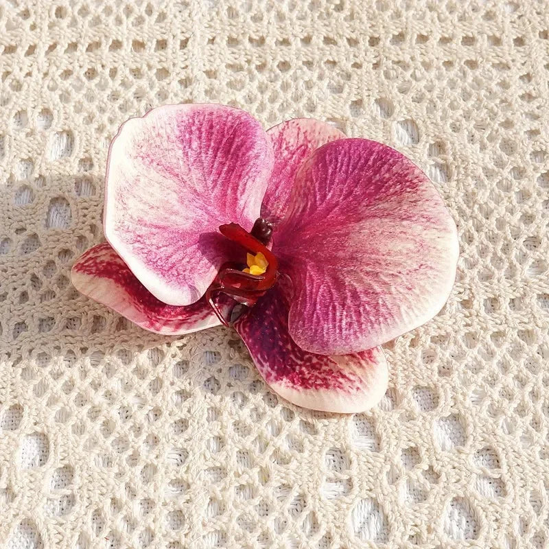 Blossara SilkBloom | Deko-Orchidee Einzelstück | Weiche Blüten in 3D-Optik | Für DIY & Hochzeit | Kein Gießen nötig