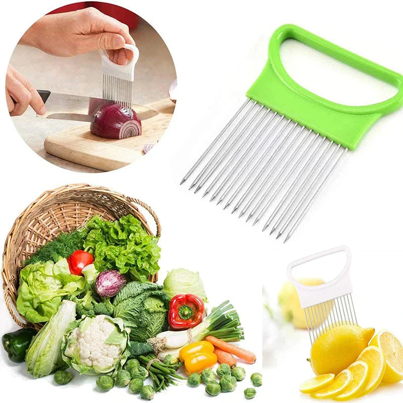 CutEase | Zwiebelhalter | Rostfreier Edelstahl | Ergonomischer Griff
