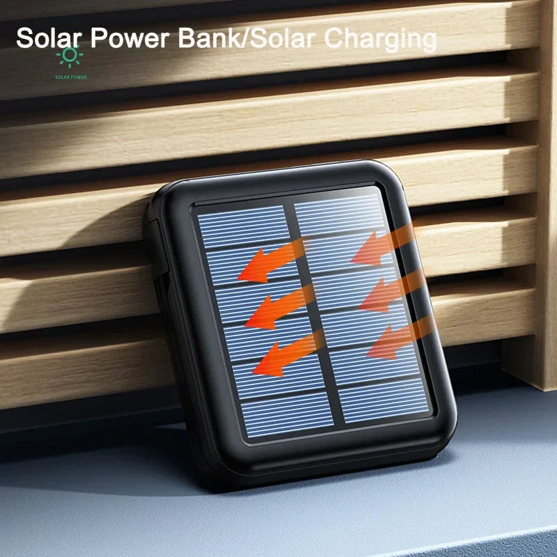 SolarPowerGo | Mini Solar Powerbank | 5000mAh-20000mAh | Schnellladen & LED-Licht