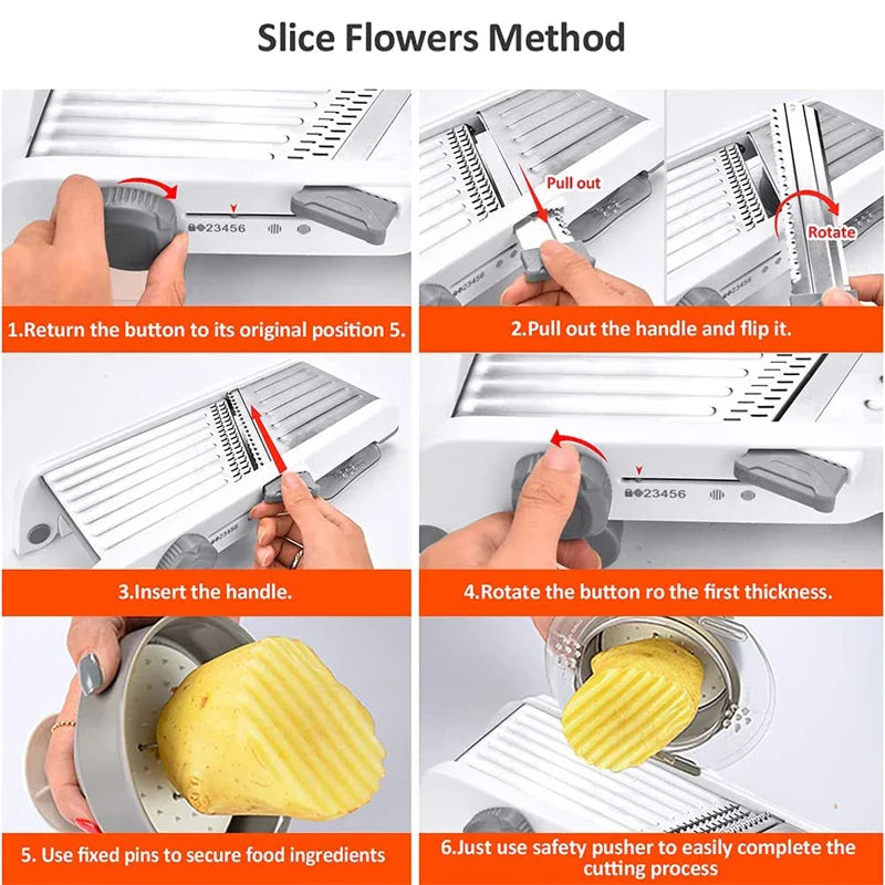 CutMaster Mandoline | 18-in-1 Gemüsehobel für Präzision und Vielseitigkeit