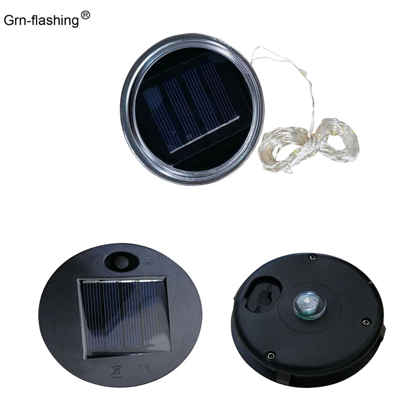 GlowJar Solar Deckellichter | Solarbetrieben | Warmweiße LED Lichterkette | Für Garten & Balkon
