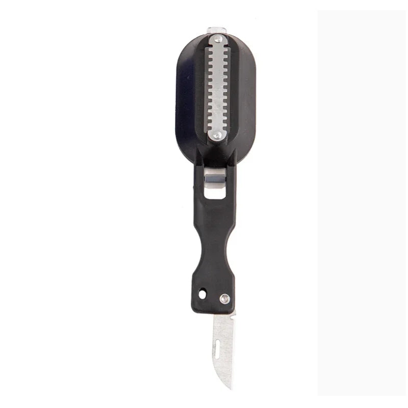 FishClear Pro | Fischschuppenentferner | Spritzschutz | Edelstahlklinge | Kompakt