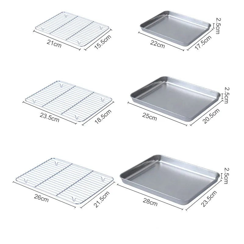 BakeMaster Stainless Steel Baking Set | Non-Stick & Easy Clean | Oven, BBQ & Grill Ready