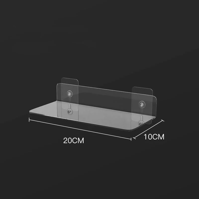 LumiShelf | Transparentes Acryl-Wandregal | Minimalistisches Design & Hohe Tragkraft | Für Bad, Küche & Wohnzimmer