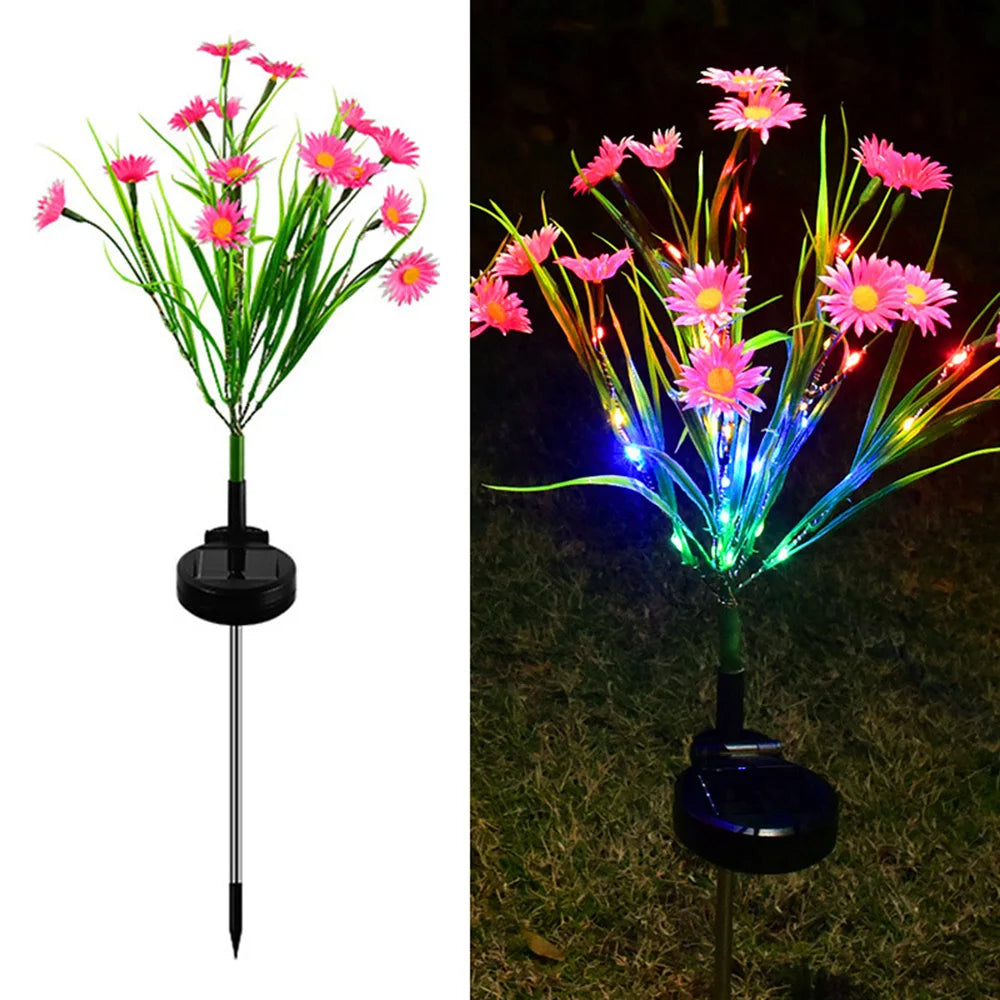 FloraLight Solar Gänseblümchen-Leuchte | Wetterfest & Effizient | Automatischer Betrieb