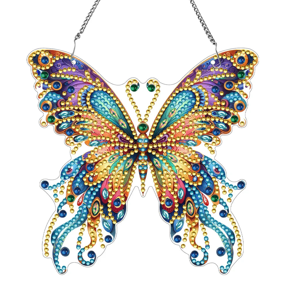 GlitterWings | Schmetterlingsanhänger 5D Diamantmalerei | Funkenzauber für dein Zuhause